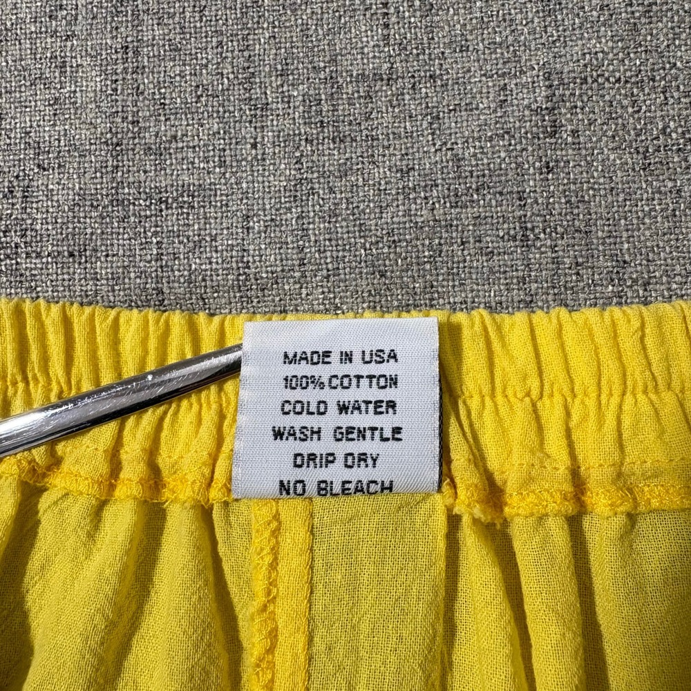 Alfredos Wife Yellow Ruffle Capris Set Women Small Loungewear Summer Beach - Picture 12 of 12
